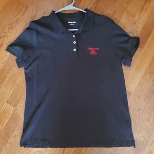 2 State Farm logo office Polo shirt L & cardigan XL LandsEnd